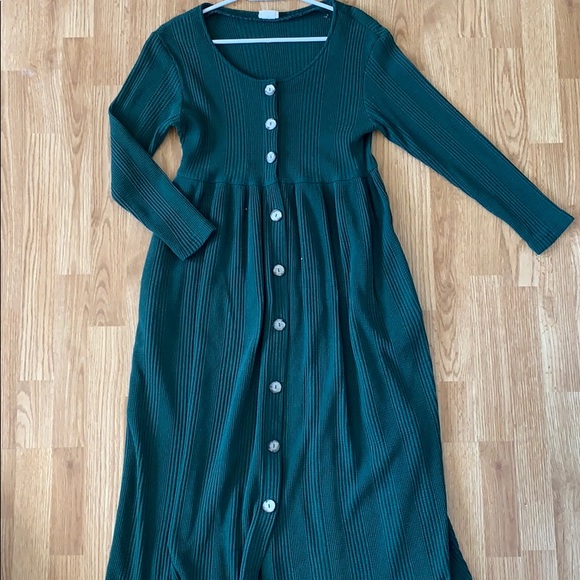 Vintage Forest Green Maxi Dress - Picture 1 of 3